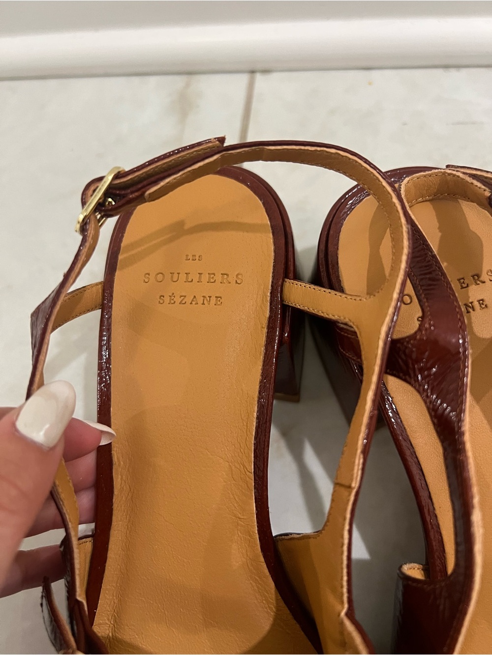 NEW Sezane Burgundy Paula Babies Shoes Size 39 - Picture 4 of 7